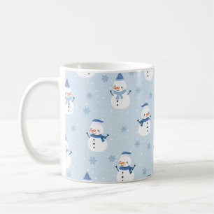 Schneemobil-Muster, Winter Hintergrund, Winter  Kaffeetasse