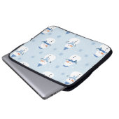 Schneemobil-Muster, Winter Hintergrund, Winter Laptopschutzhülle (Vorne Knopf)