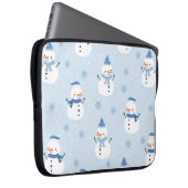 Schneemobil-Muster, Winter Hintergrund, Winter Laptopschutzhülle (Vorne Rechts)