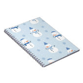 Schneemobil-Muster, Winter Hintergrund, Winter  Notizblock (Rechte Seite)