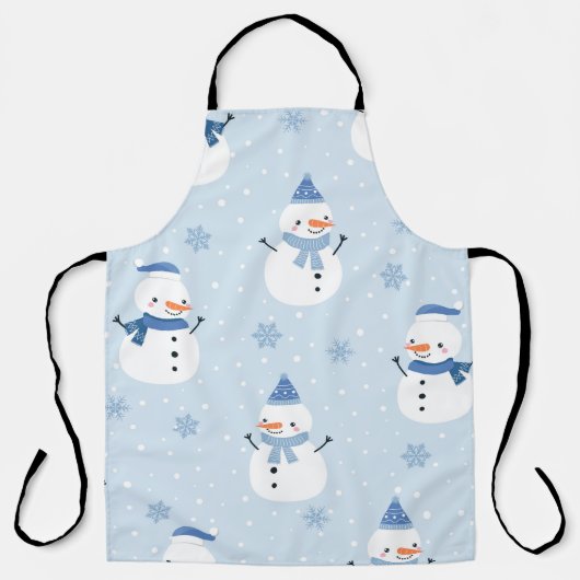 Schneemobil-Muster, Winter Hintergrund, Winter Schürze (Vorderseite)