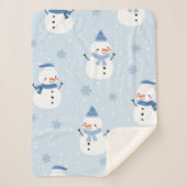 Schneemobil-Muster, Winter Hintergrund, Winter Sherpadecke (Vorderseite)