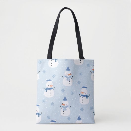 Schneemobil-Muster, Winter Hintergrund, Winter Tasche (Vorderseite)
