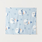 Schneemobil-Muster, Winter Hintergrund, Winter Wandteppich (Vorderseite (Horizontal))