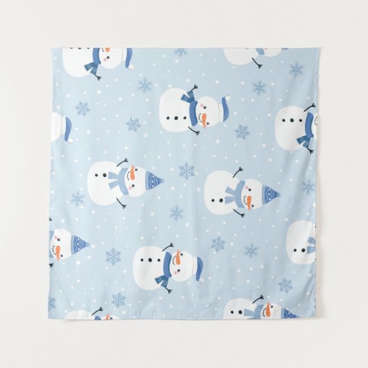 Schneemobil-Muster, Winter Hintergrund, Winter Wandteppich (Vorderseite (Horizontal))