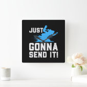 Schneemobil - Nur Gonna schicken Quadratische Wanduhr (Zuhause)