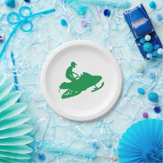 Schneemobil Pappteller (Party)