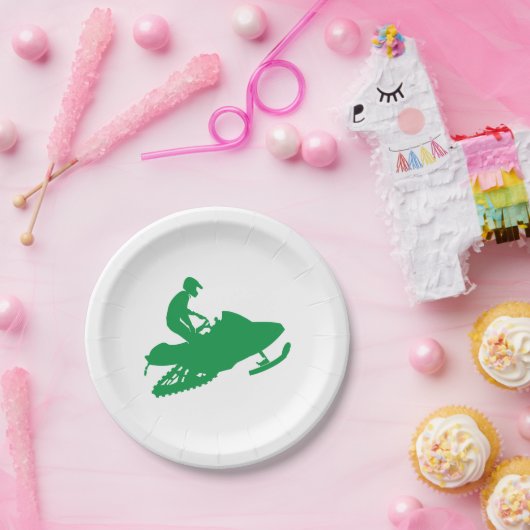 Schneemobil Pappteller (Party)