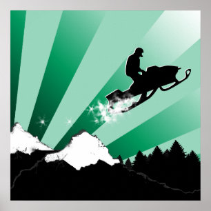 Schneemobil. Poster