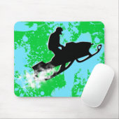 Schneemobil-Powder Mousepad (Mit Mouse)