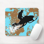 Schneemobil-Powder Mousepad (Mit Mouse)