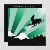 Schneemobil : Pthalo-Powder Einladung (Vorne/Hinten)