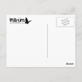 Schneemobil. Pulverschnee. Postkarte (Rückseite)