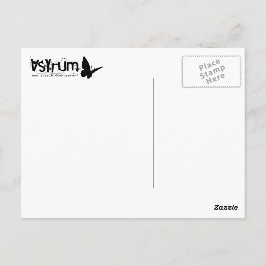 Schneemobil. Pulverschnee. Postkarte (Rückseite)