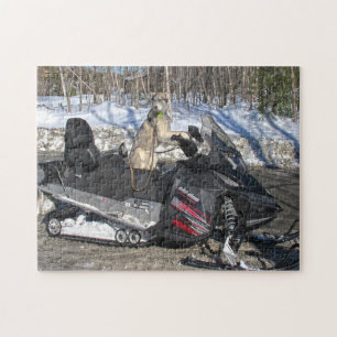 Schneemobil Quebec Kanada. Puzzle