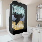 Schneemobil Retro Style Snowmobiling Duschvorhang (Beispiel)