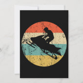 Schneemobil Retro Style Snowmobiling Einladung (Vorderseite)