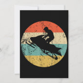 Schneemobil Retro Style Snowmobiling Einladung (Rückseite)