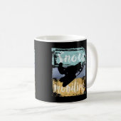 Schneemobil Retro Style Snowmobiling Kaffeetasse (VorderseiteRechts)