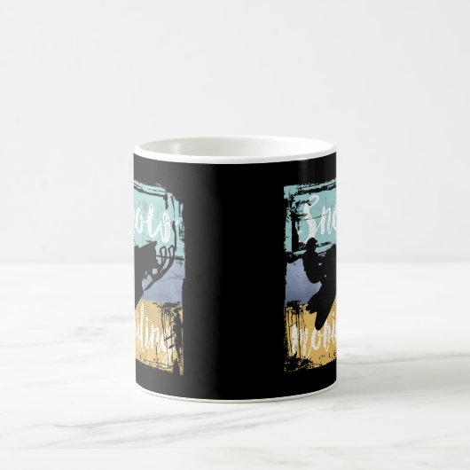 Schneemobil Retro Style Snowmobiling Kaffeetasse (Mittel)
