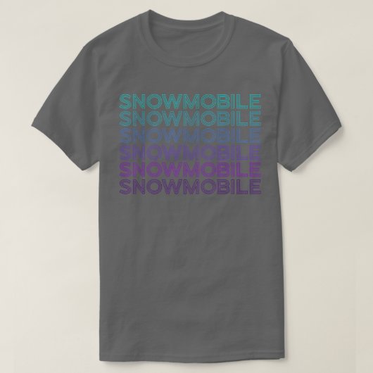 Schneemobil Retro T-Shirt (Design vorne)