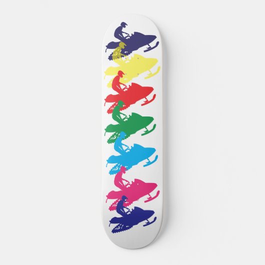 Schneemobil/ Ride it Hard! Skateboard (Vorderseite)