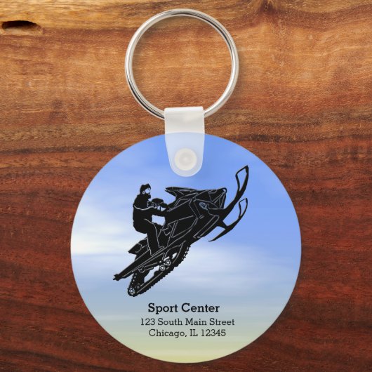 Schneemobil Schlüsselanhänger (Vorderseite)