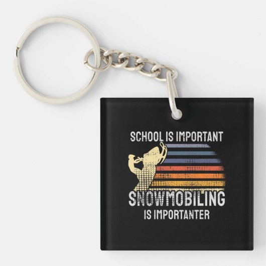 Schneemobil Schlüsselanhänger (Vorderseite)