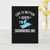 Schneemobil | Schneemobil Lover Snowmobile Rider Karte (Gelbe Blume)