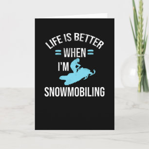Schneemobil   Schneemobil Lover Snowmobile Rider Karte