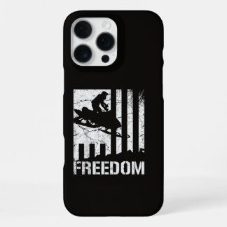Schneemobil Schneemobilfahren Freiheit Flagge iPhone 16 Pro Max Hülle