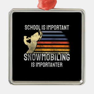 Schneemobil Schneemobilfahren  Ornament Aus Metall