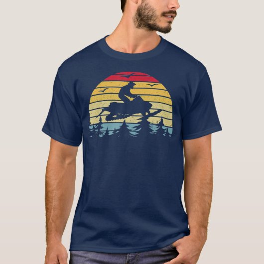 Schneemobil Skidoo Retro Skidoos Berg T-Shirt (Vorderseite)