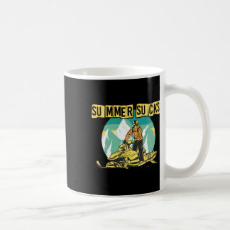 Schneemobil Sommer Ist zum Kotzen Retro Schlittelb Kaffeetasse