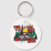 Schneemobil-Spaß /Anrufen in Sick Schlüsselanhänger (Vorderseite)