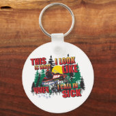 Schneemobil-Spaß /Anrufen in Sick Schlüsselanhänger (Vorderseite)