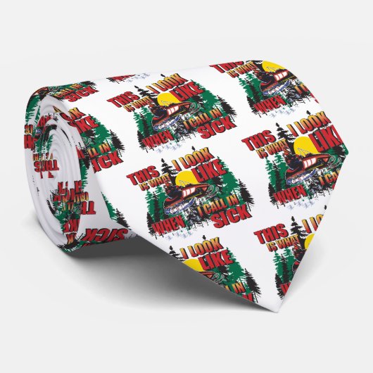 Schneemobil-Spaß Krawatte (Gerollt)