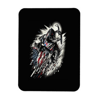 Schneemobil T Schneemobilfahren Freiheitsflagge La Magnet