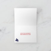 Schneemobil und Gebirgsüberzug Feiertagskarte (Innenseite)