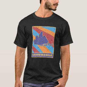 Schneemobil Vintage Retro Farben Ski Skimobil Renn T-Shirt