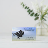 Schneemobil Visitenkarte (Stehend Vorderseite)