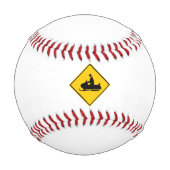 Schneemobil-Warnschnee Winter Baseball (Rückseite)