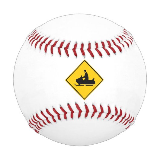 Schneemobil-Warnschnee Winter Baseball (Vorderseite)