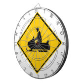 Schneemobil-Warnschnee Winter Dartscheibe (Vorderseite rechts)