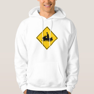 Schneemobil-Warnschnee Winter Hoodie