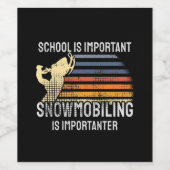 Schneemobil Weinetikett (Einzelnes Label)