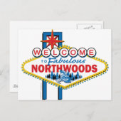 Schneemobil/Willkommen im Nordwald Postkarte (Vorne/Hinten)