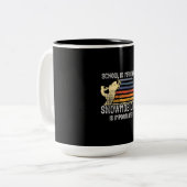 Schneemobil Zweifarbige Tasse (Vorderseite Links)