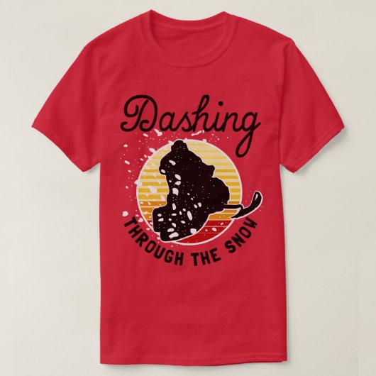 Schneemobile Dashing durch den Schnee 1 T-Shirt (Design vorne)