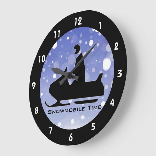 Schneemobile Design-Uhr Große Wanduhr (Winkel)